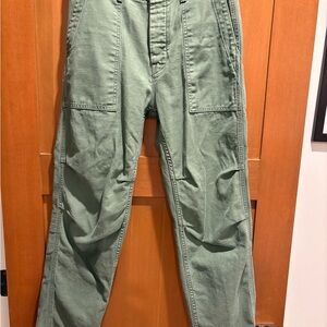 MOTHER Roger That Green Cargo Pants